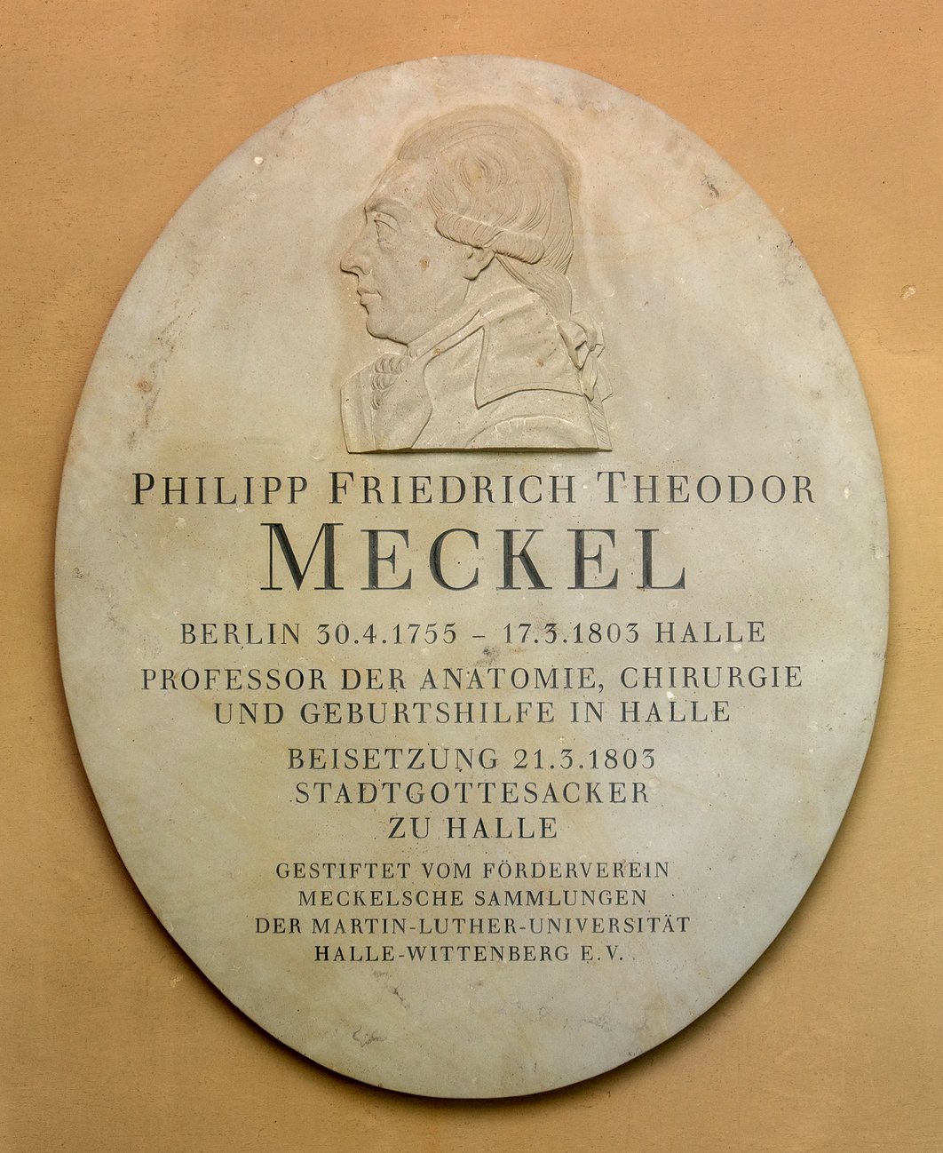 Eine Gedenktafel von Philipp Meckel.